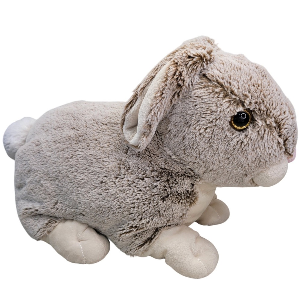 Kellytoy Plush Bunny Rabbit Easter Gift Tan Brown Pink Nose Stuffed Animal